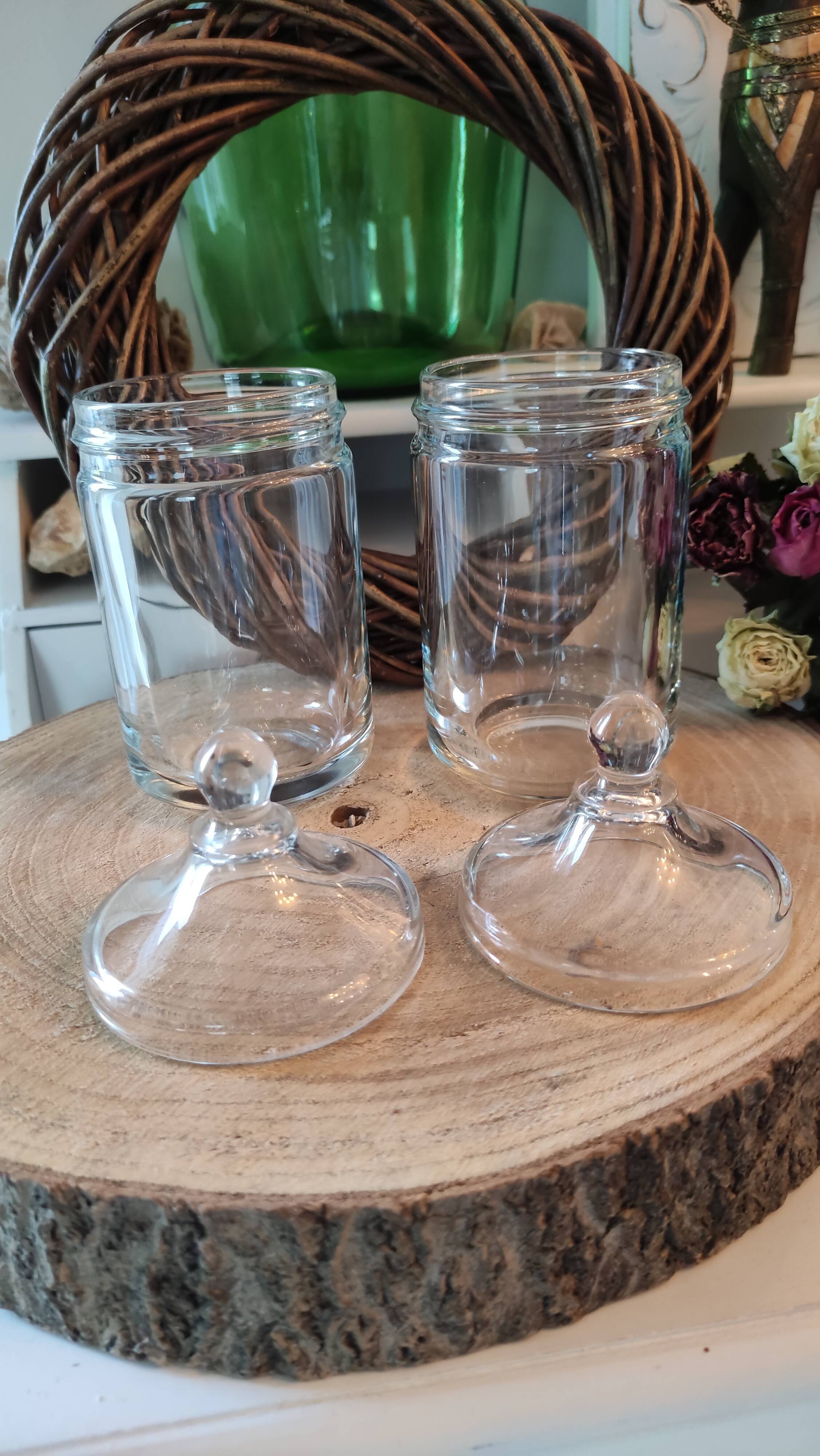 Pair of old pots of opothicaires