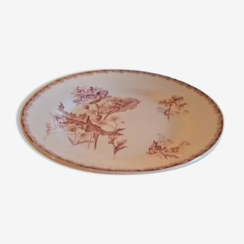 Plate in pink earthenware Provencal decoration HB & Cie, Choisy-le-Roi - 3