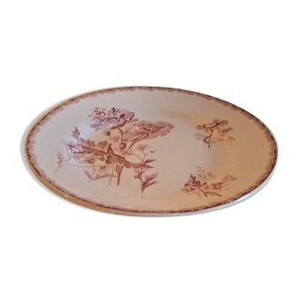 Plate in pink earthenware Provencal decoration HB & Cie, Choisy-le-Roi - 3