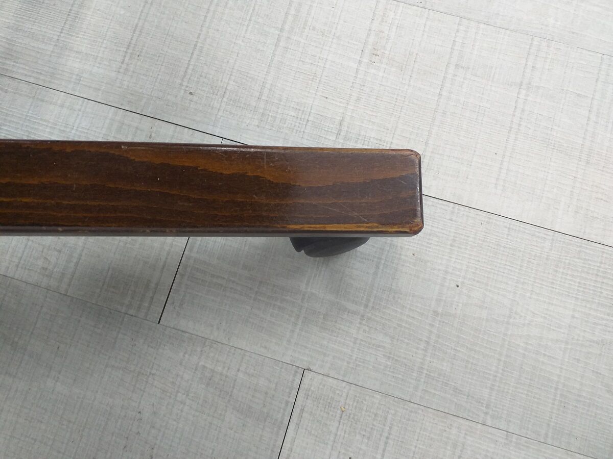Office armchair leather wood Scandinavian design 70s vintage
