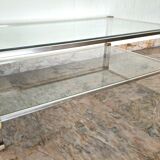 Table basse Pierre Vandel Paris verre et plexiglas