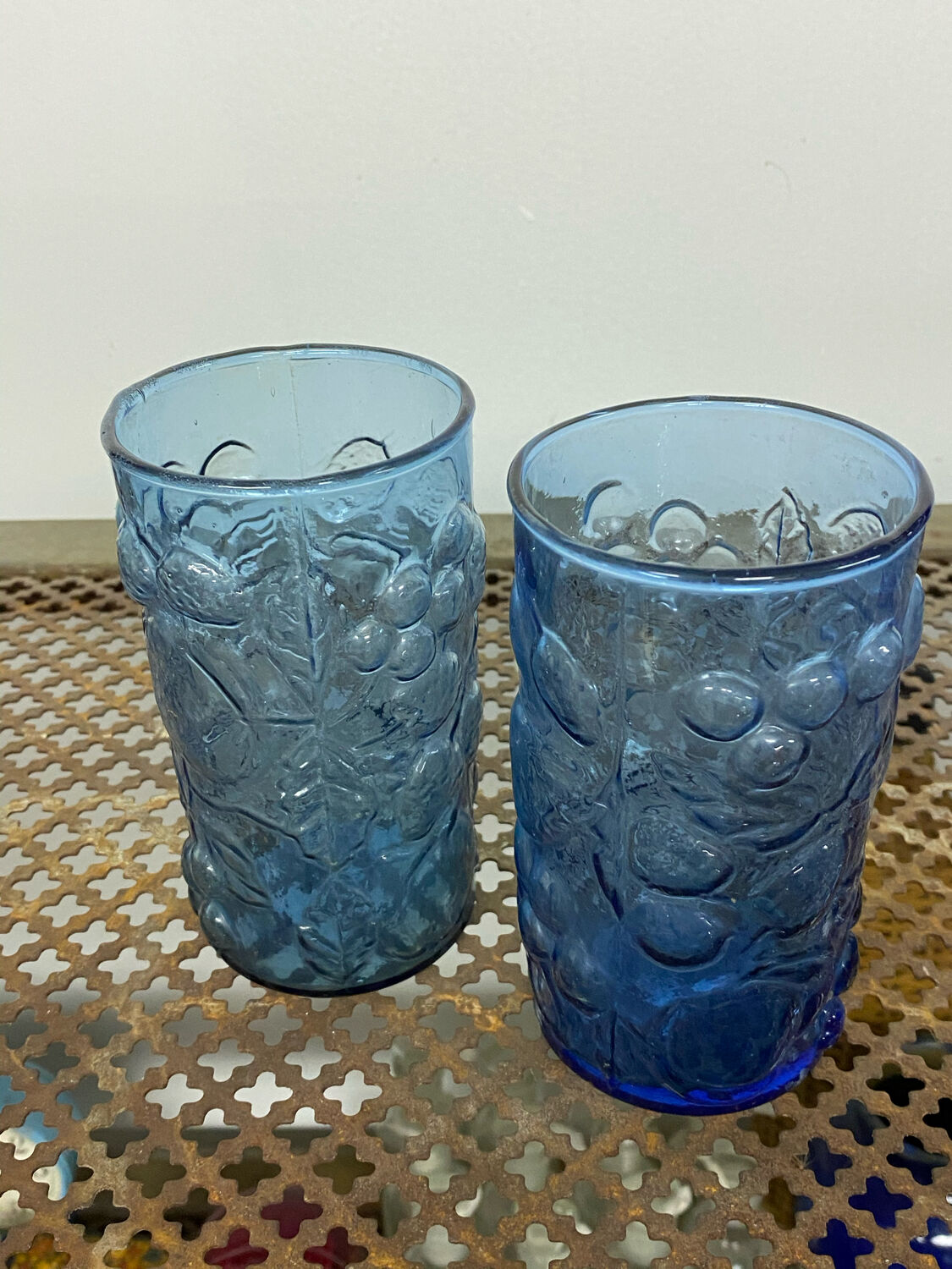 Blue lemonade glasses