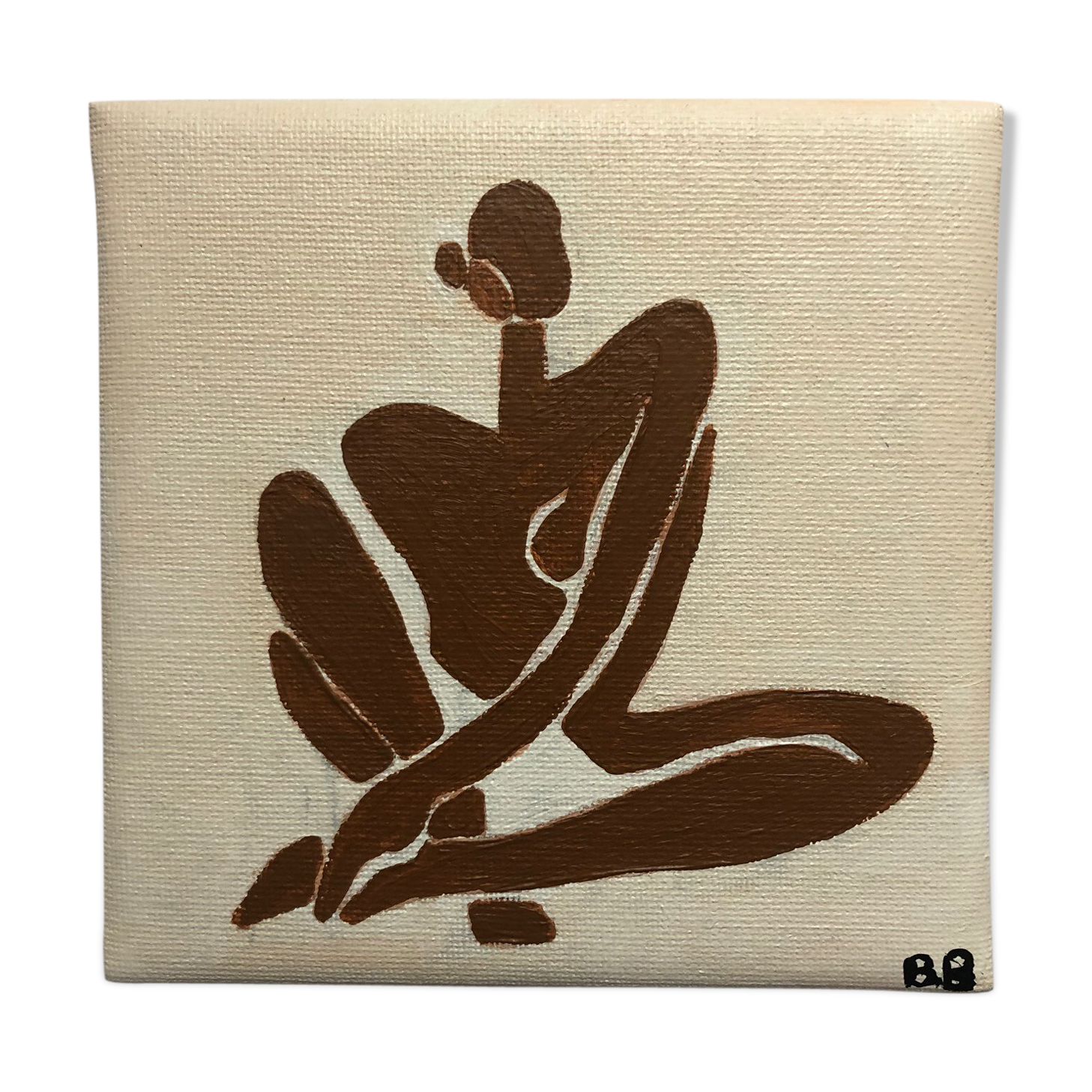 Wall decoration naked acrylic painting of sitting woman