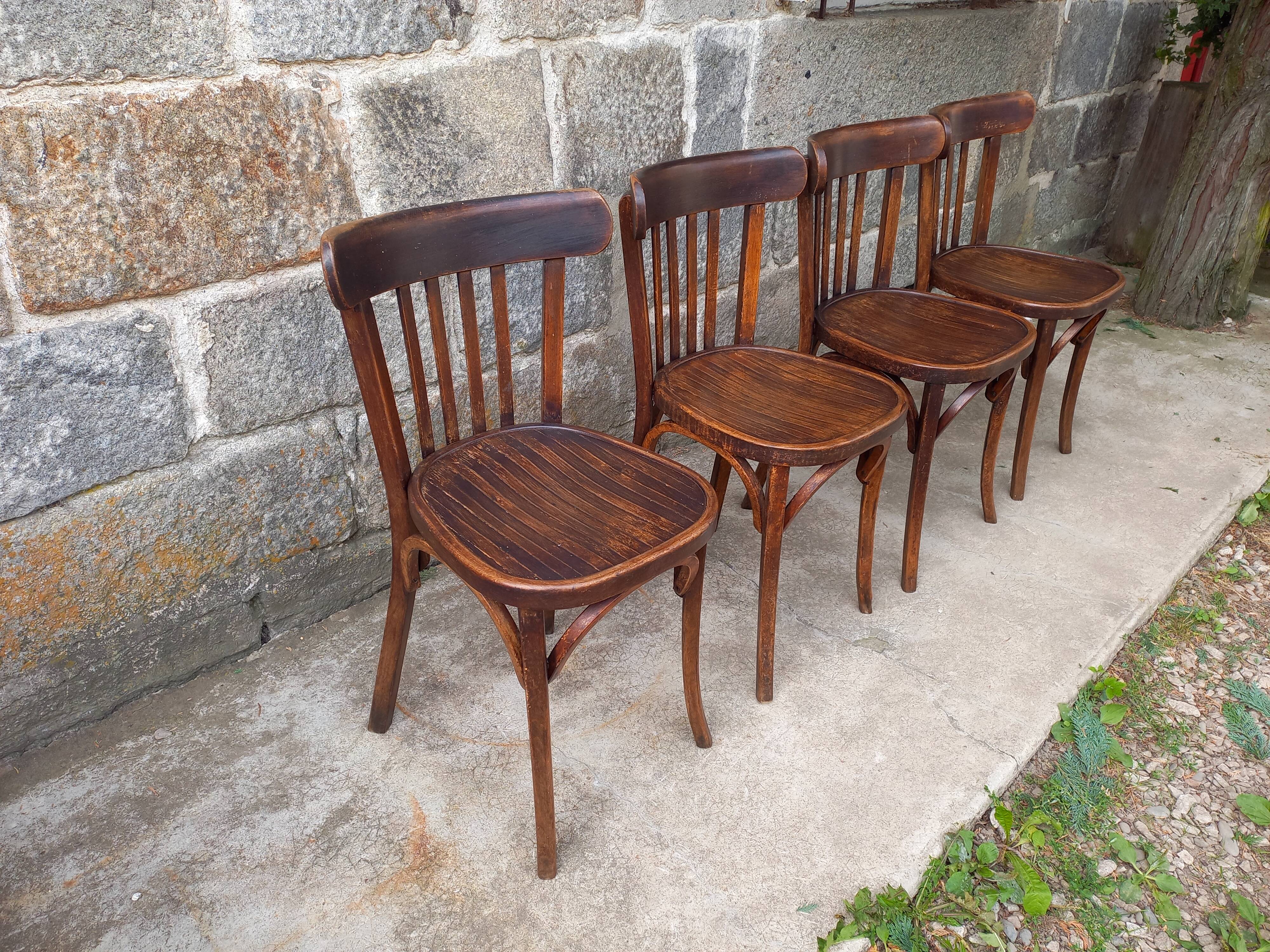 Set de 4 chaises bistrot Baumann