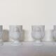 4 coquetiers poule porcelaine blanche