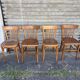 (Lot) 4 vintage wooden bistro chairs by Baumann