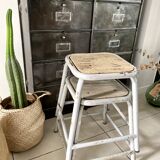 Pair of industrial workshop stools