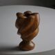 Scandinavian decorative wooden vase from the mid-20th century, 1960s.
