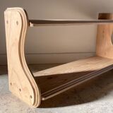 Vintage floor with double tops wood brut