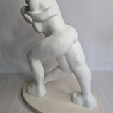 Original sculpture The Embrace signed Françoise Abraham patinated plaster 46 cm
