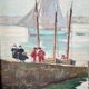 Breton marine painting "The Sardine Fishers in Concarneau"