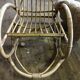 Rocking flesh in bamboo rattan and vintage wicker 1950