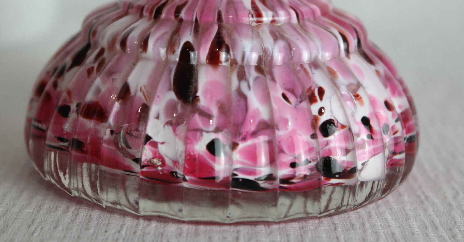 Clichy Legras glass vase, rose, early 20th century.