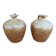 Pair of small antique stoneware oil jars