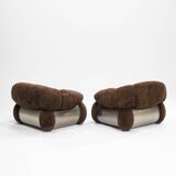 Paire de fauteuils par Adriano Piazzesi, Italie, années 1970