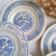 Assiettes creuses bleues paysage