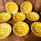 Set of 8 hollow plates Digoin yellow Scottish model 50-60s