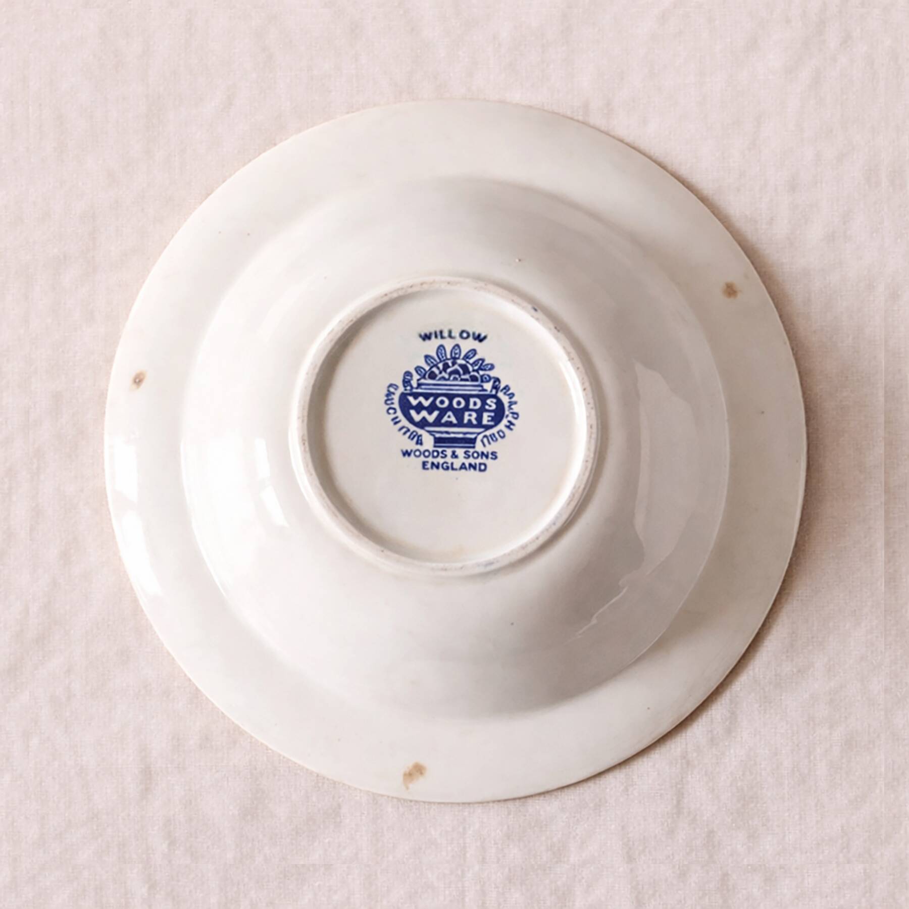 Set of 4 vintage Willow bowls – Woods & Sons England (1920–1950)