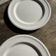 Set of 3 large classic white plates D24.5