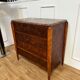 Commode vintage plateau marbre rouge