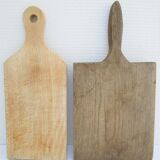 Two vintage solid wood cutting boards