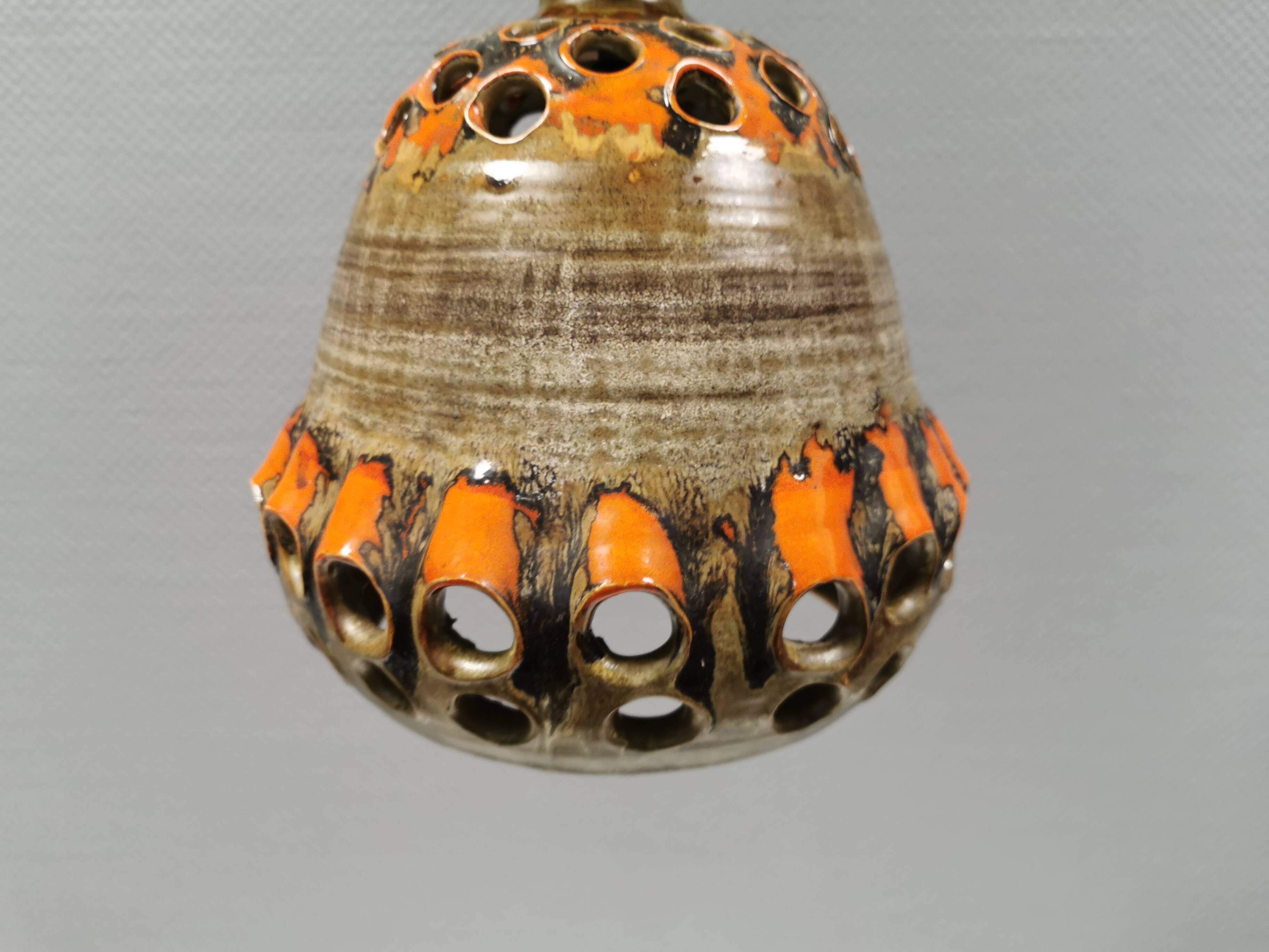 Ceramic hanging lamp, Danish from the 1970s.