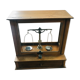 Apothecary trebuchet scale in wooden chest