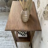 Oak spindle leg console