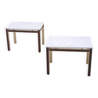 Pair of Scandinavian side tables by BENDIXEN, Denmark 1970