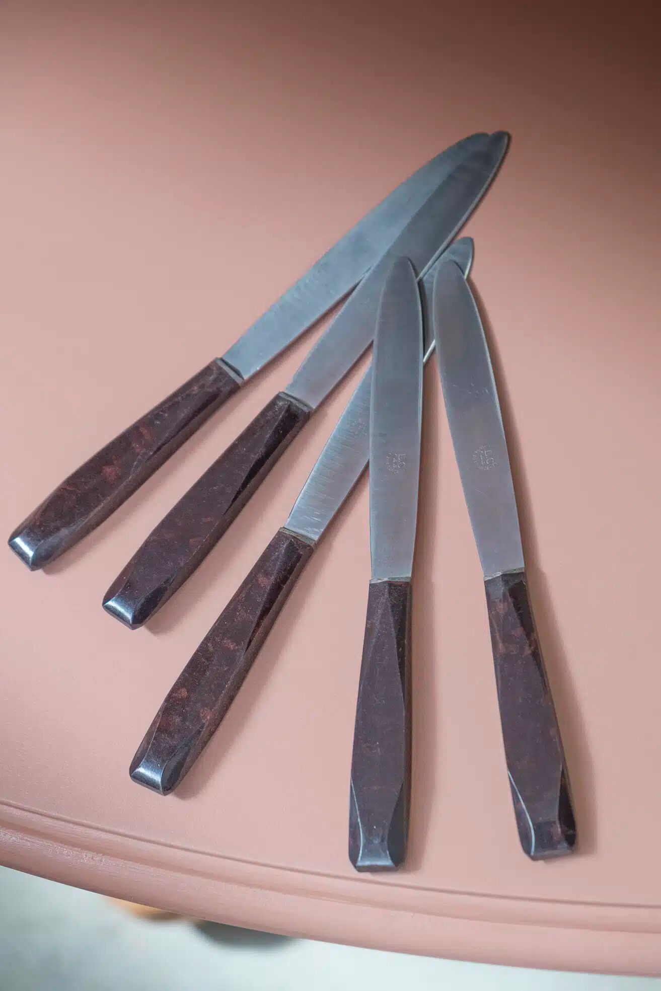 Set of 12 knives in "Clarisse" case