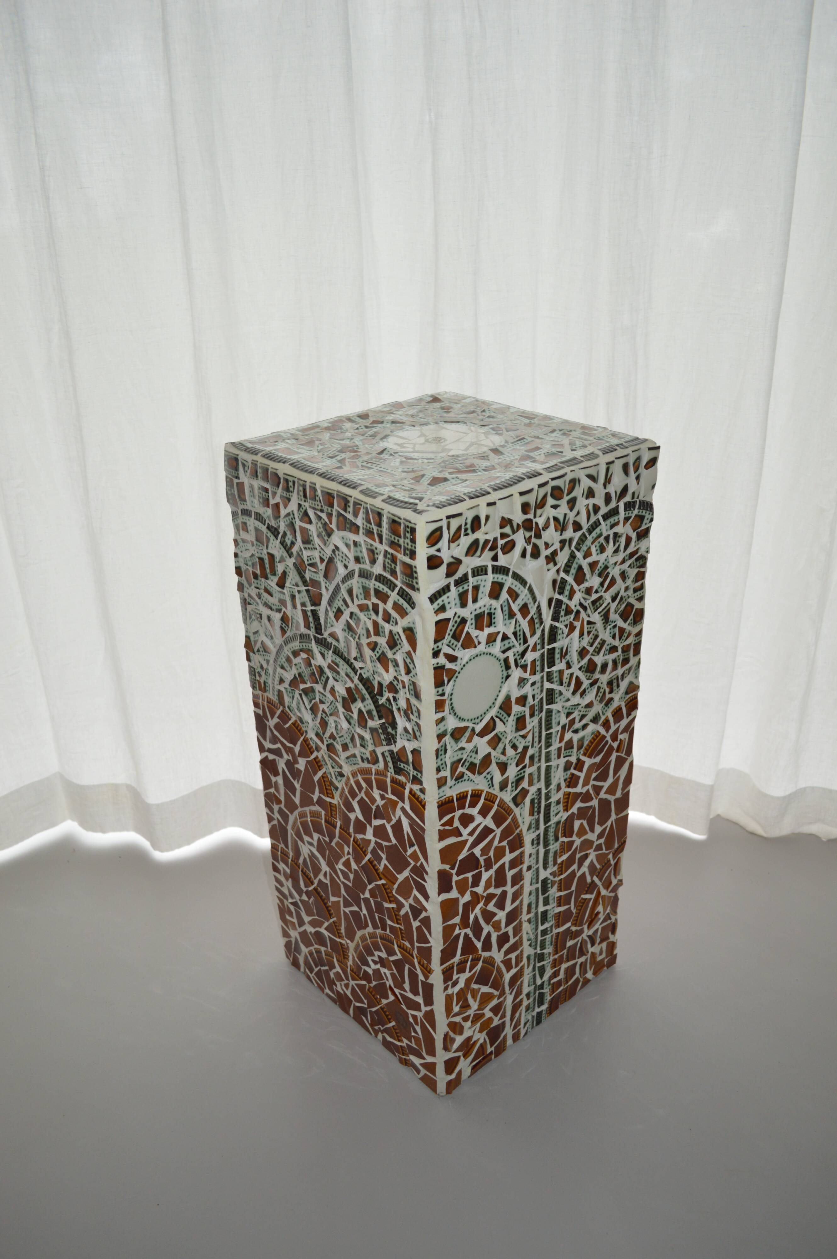 Mosaic column stele from the 1970s