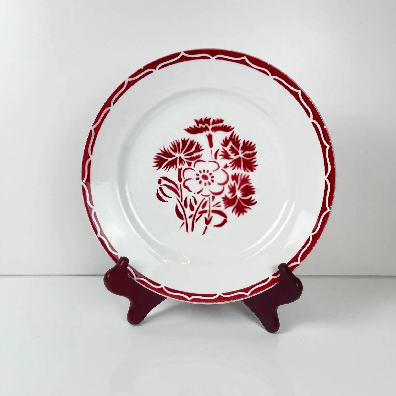 Set of 6 flat plates "Annecy", KG Lunéville, 20th century