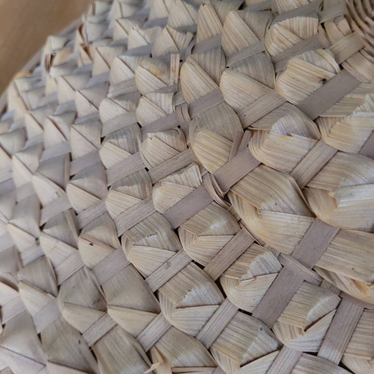 Large Woven Rattan Lampshade 70's