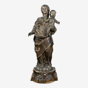 Virgin in gilded wood early 18th century