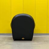 Poltrona Frau “Vanity Fair” XC Armchair in Genuine Black Leather.