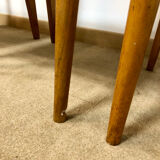 4 Scandinavian chairs seated skaï