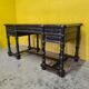 Antique French Ebonized Walnut Desk, from the 1800s.