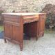 Vintage neo Louis XV desk in solid oak.
