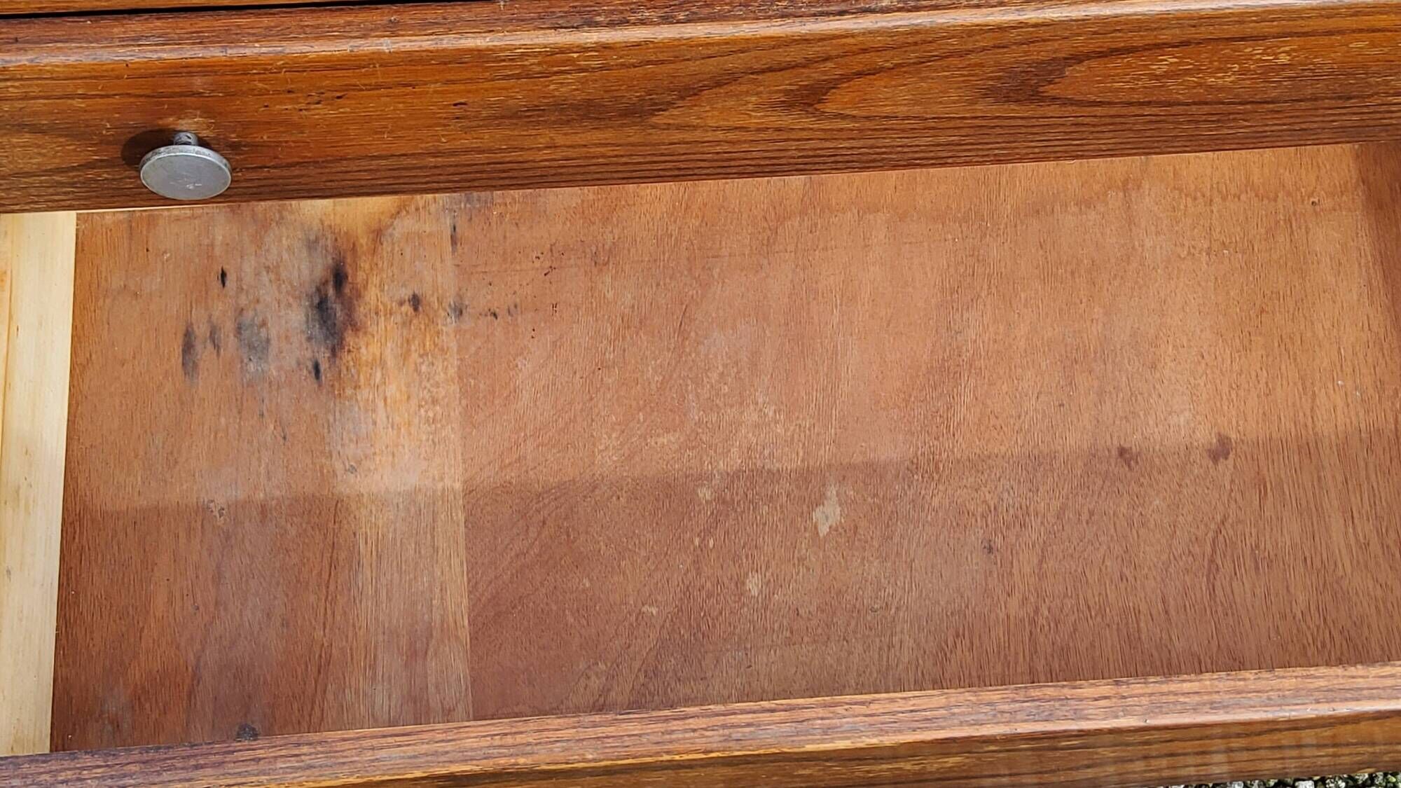 Vintage oak chest of drawers from the 50s compass feet 4 drawers