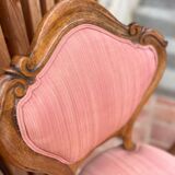Paire de fauteuils anciens rose