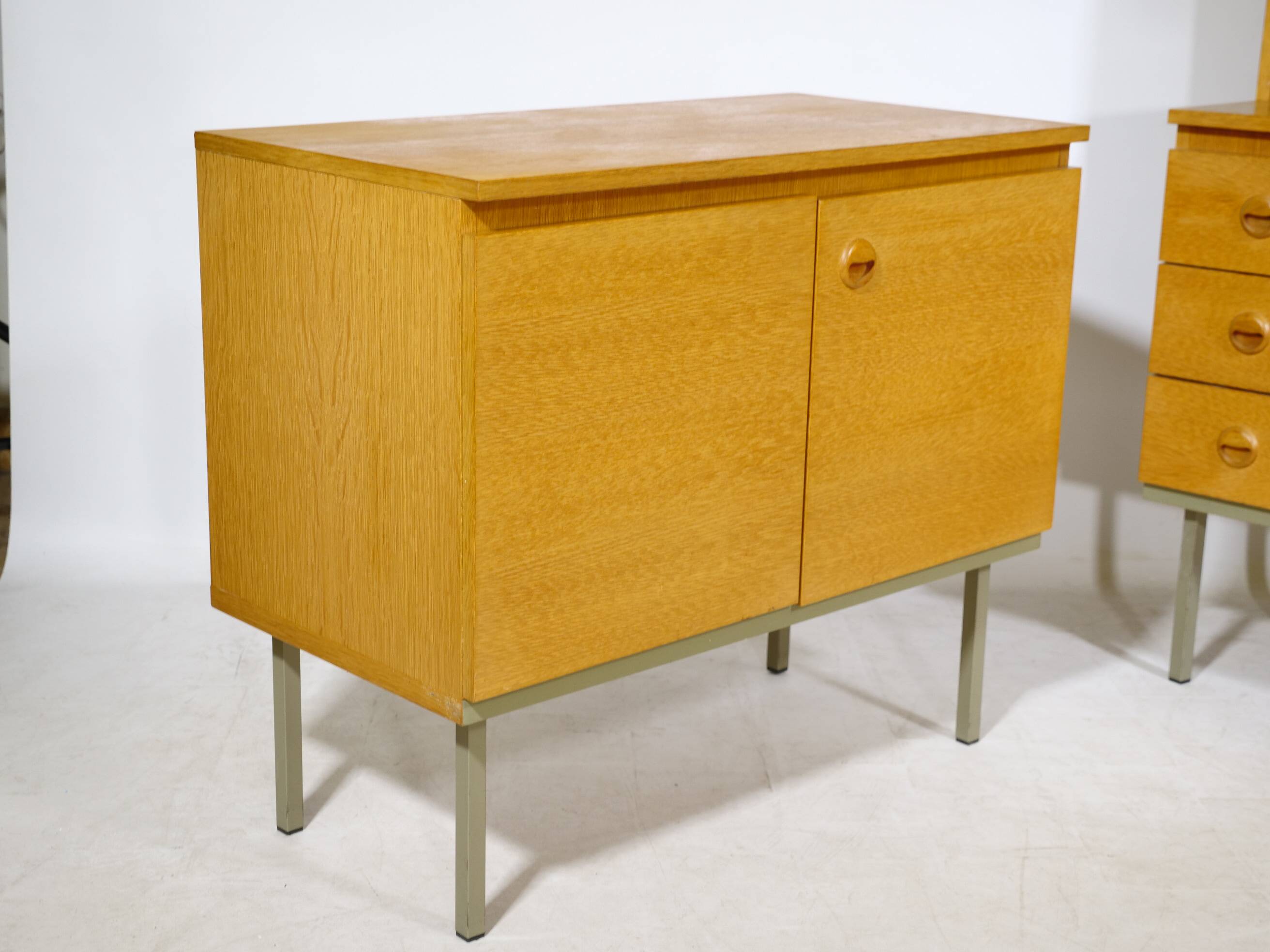 Modular Oak Shelving and Sideboard Set, 1960s