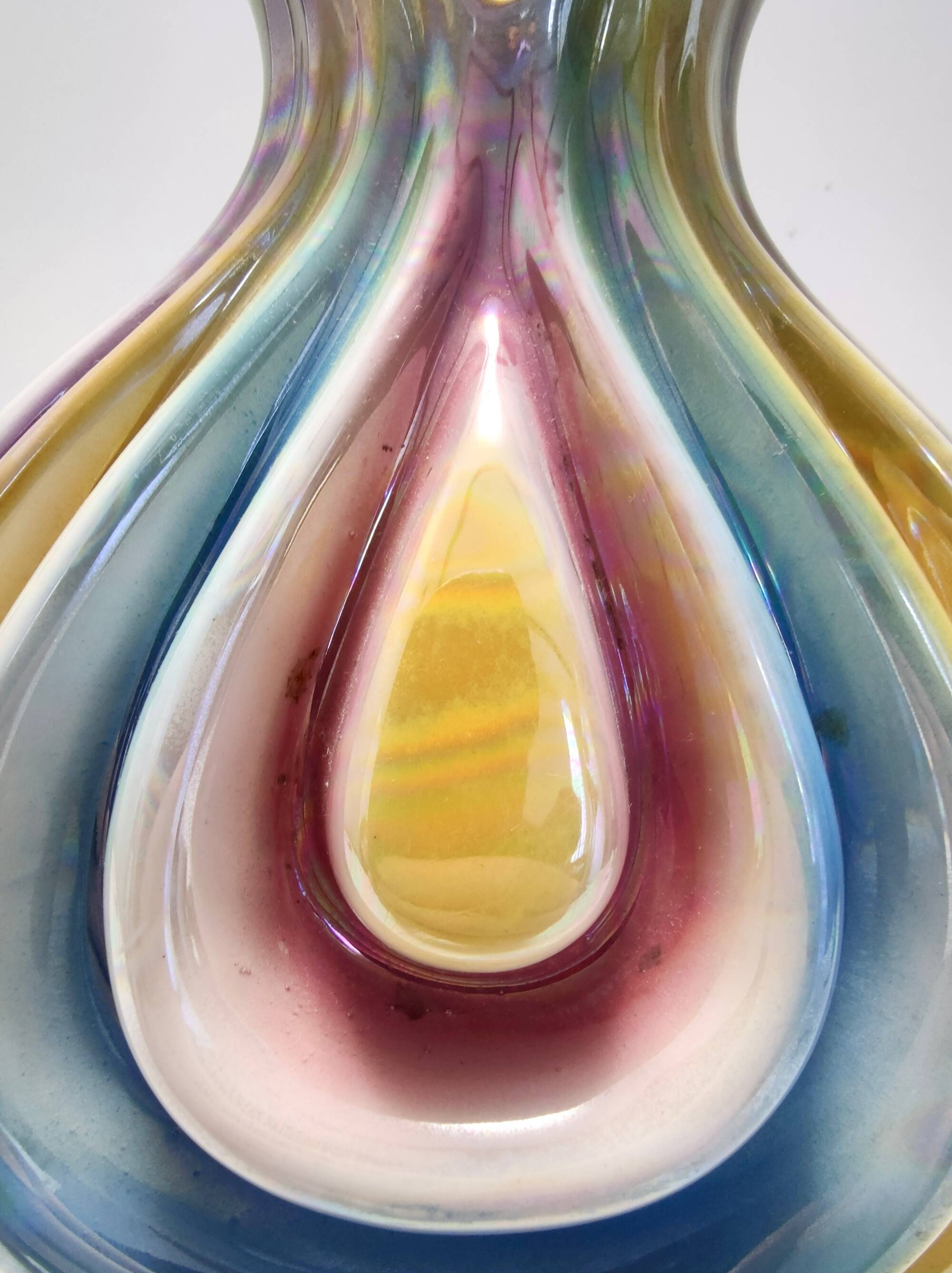 Ceramic Vase Attributed to Italo Casini with Iridescent Colors, Italy