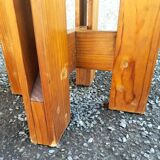 Vintage solid pine stool