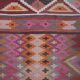 Vintage Turkish hallway rug 74x829 cm