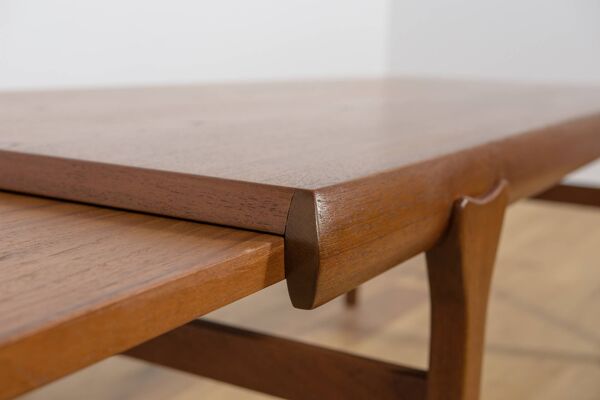 Table basse vintage en teck par Johannes Andersen pour CFC Silkeborg, Danemark, 1960s