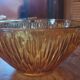 70's amber glass salad bowl