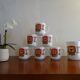 Lot 6 cups / mugs and pitcher vintage 1970 Arcopal