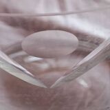 Blown glass decanter, engraved and chiselled. Made in France.