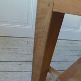 Coffee table made from a vintage solid oak table