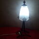Old wrought iron lamp with its moulded glass tulip art deco Dimension: 37 cm weight height:
